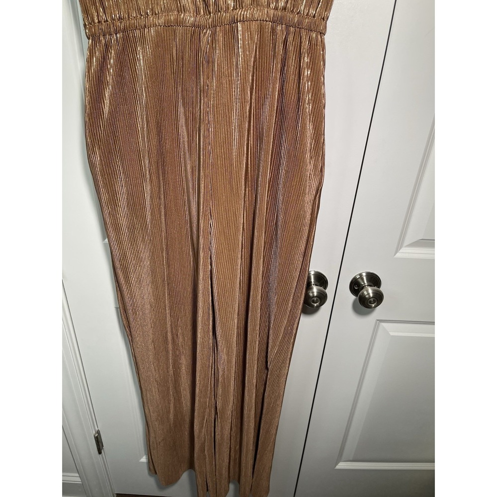 See‎ And Be Seen Beige Metallic Jumpsuit Size Large - Picture 3 of 13